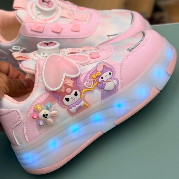 کتونی اسکیتی چراغدار طرح کرومی ملودی از KAKA کد 4072702