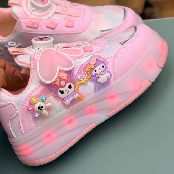 کتونی اسکیتی چراغدار طرح کرومی ملودی از KAKA کد 4072702