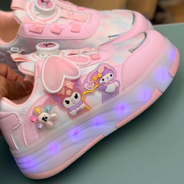 کتونی اسکیتی چراغدار طرح کرومی ملودی از KAKA کد 4072702