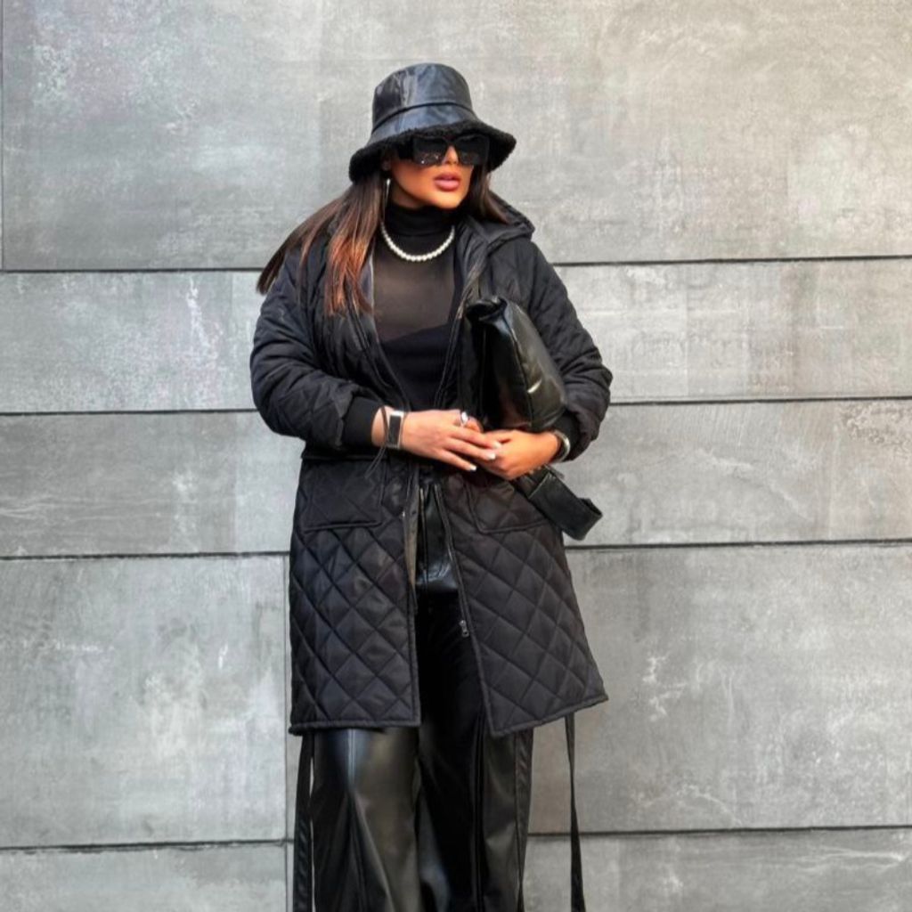 خرید آنلاین کاپشن  زنانه طرح امبردی