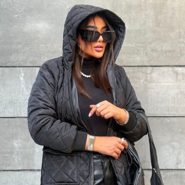 کاپشن  زنانه طرح امبردی