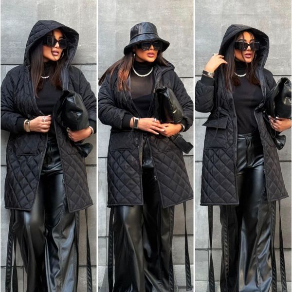 کاپشن  زنانه طرح امبردی