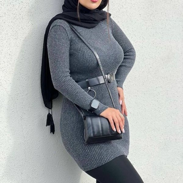 زیر سارافون یقه گرد بافت کد 60321