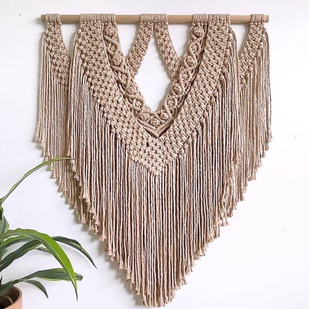 خرید انلاین دیواراویز مکرومه ترند طرح ماهک