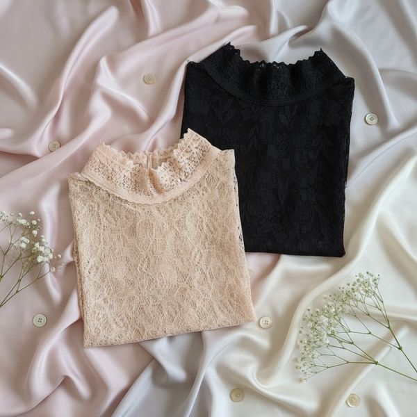 بلوز توری آستین بلند