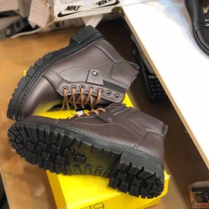 مشخصات کفش نیم بوت چرم مردانه مدل لیون رنگ سوخته