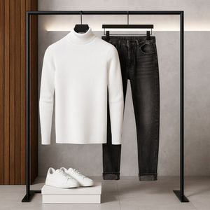 خرید اینترنتی پلیور بافت یقه اسکی مردانه مدل Ersan ( در 2 رنگبندی )