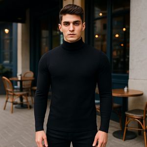 خرید آنلاین پلیور بافت یقه اسکی مردانه مدل Ersan ( در 2 رنگبندی )