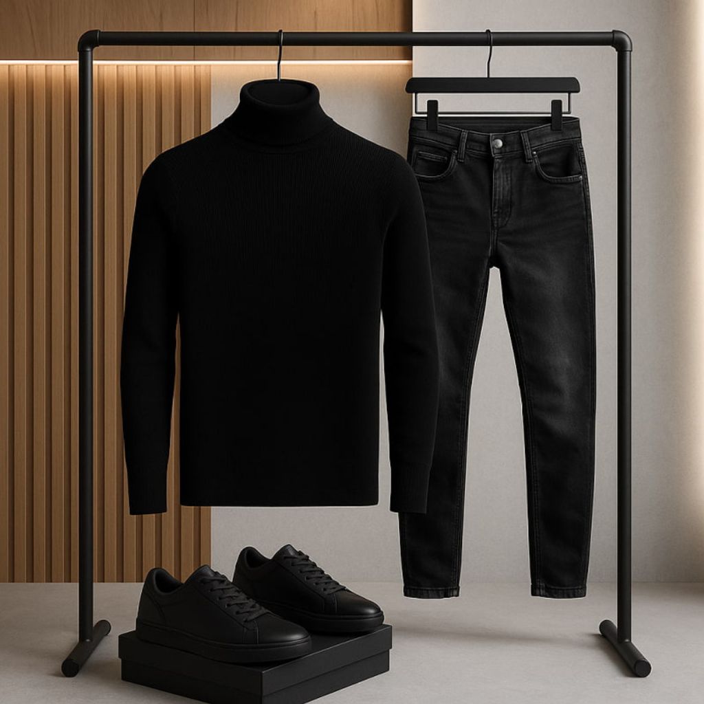 خرید انلاین پلیور بافت یقه اسکی مردانه مدل Ersan ( در 2 رنگبندی )