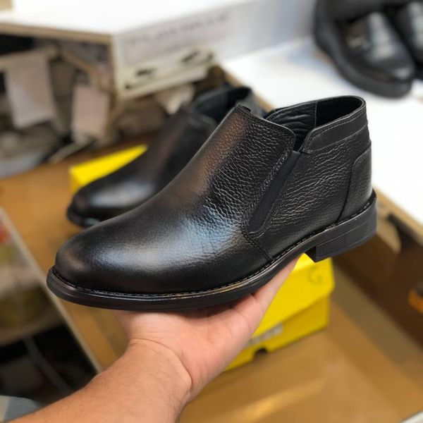 کفش نیم بوت چرم مردانه مدل ریچارد برند رخشی