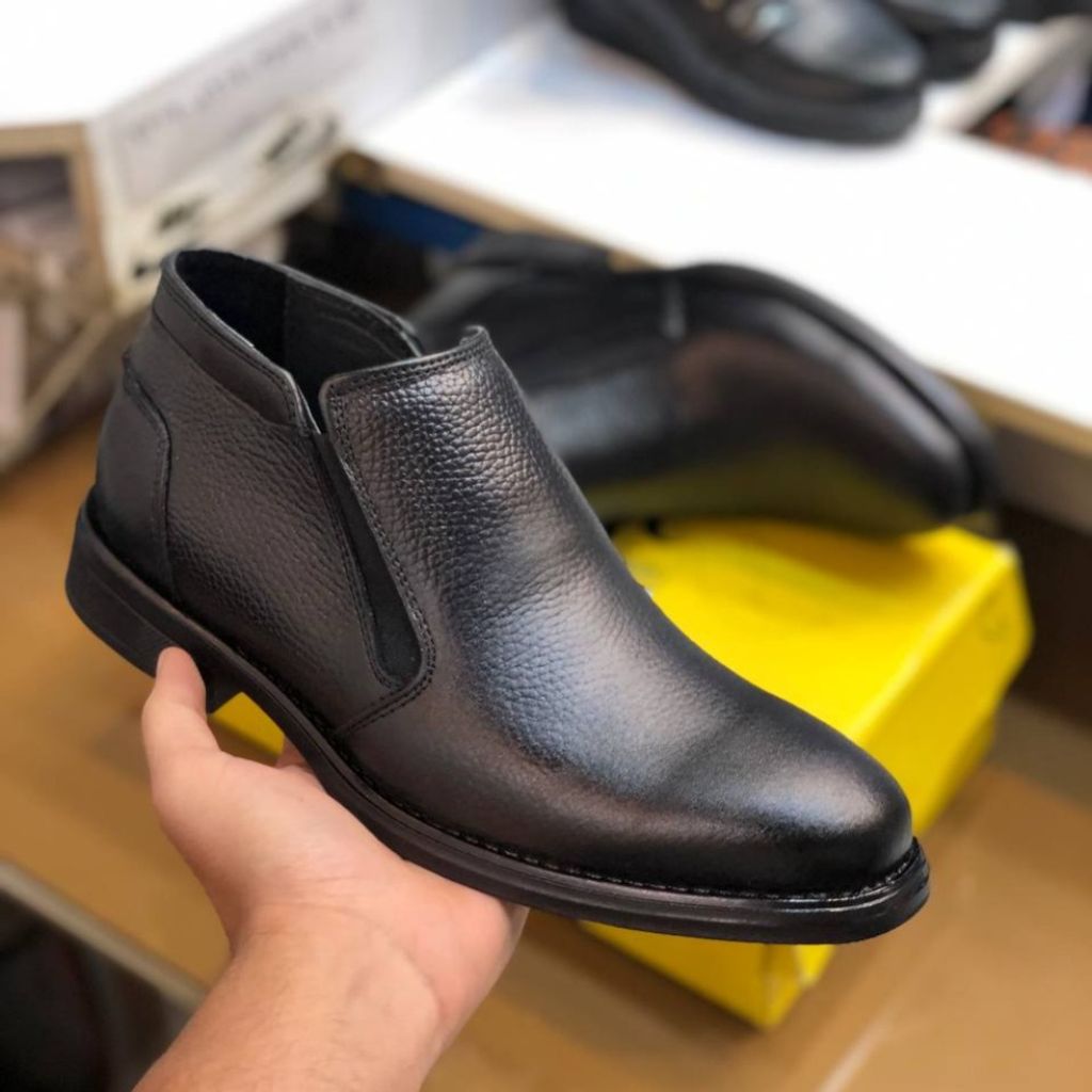 خرید انلاین کفش نیم بوت چرم مردانه مدل ریچارد برند رخشی