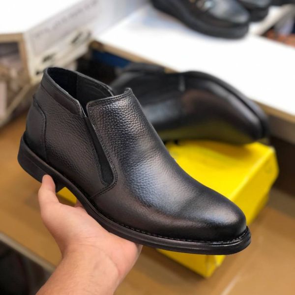 کفش نیم بوت چرم مردانه مدل ریچارد برند رخشی