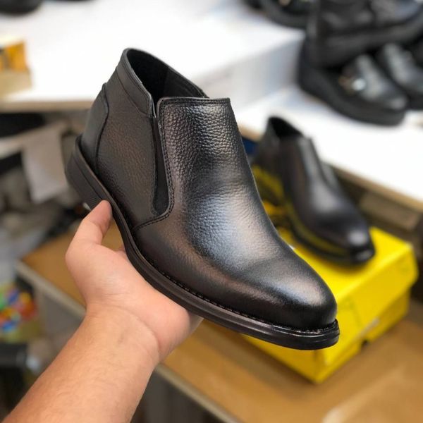 کفش نیم بوت چرم مردانه مدل ریچارد برند رخشی