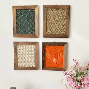 مجموعه 4عددی تابلو مکرومه بافی