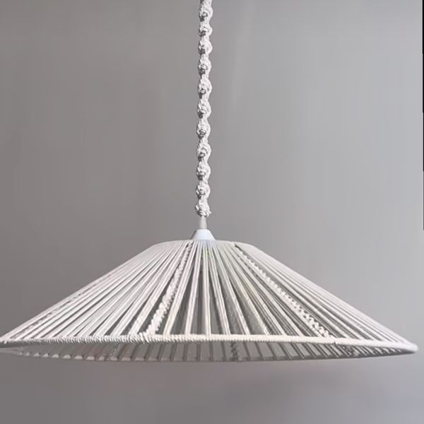 لوستر مخروطی‌مکرومه بافی