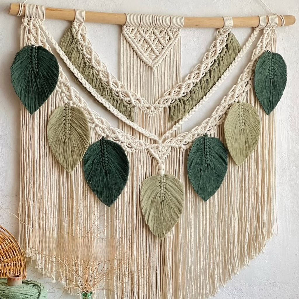 خرید آنلاین دیوار کوب مکرومه بافی مدل بهار