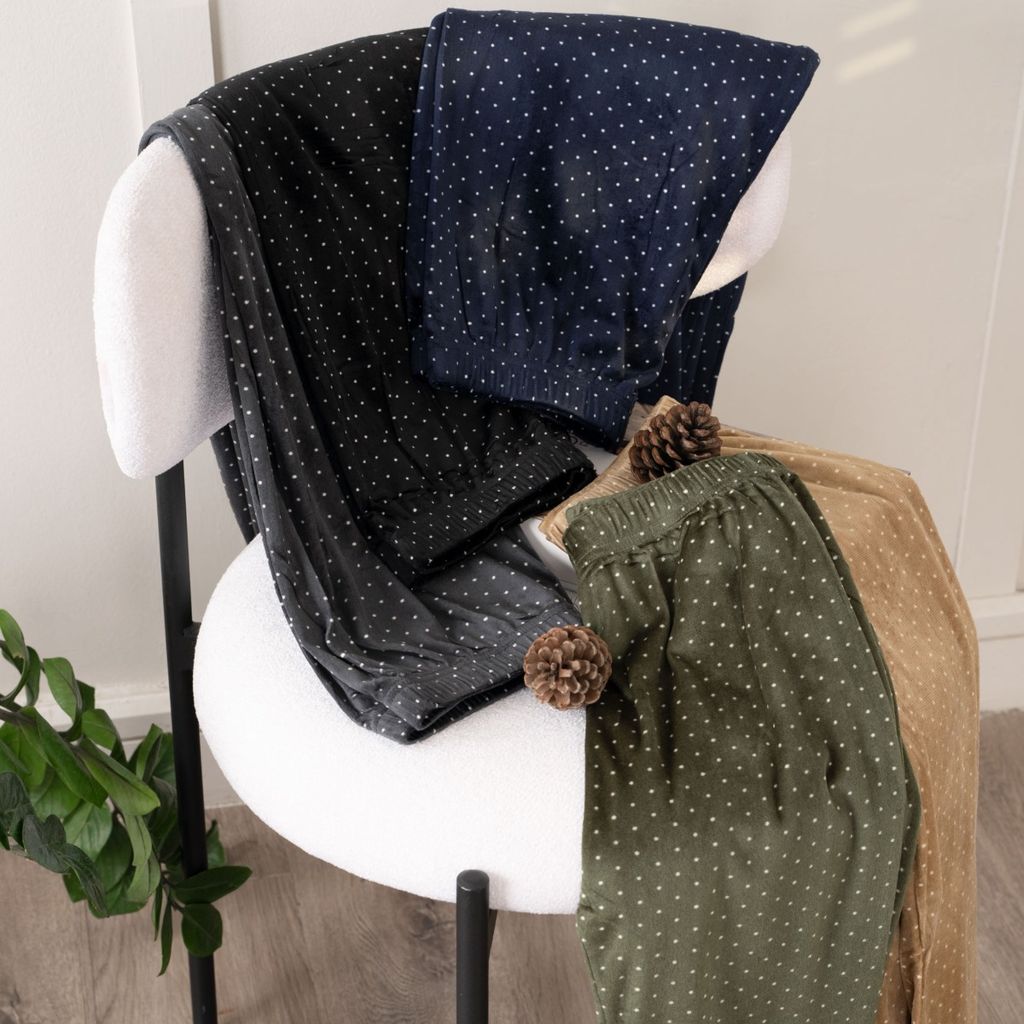 خرید اینترنتی شلوار مخمل خالدار لوتوس