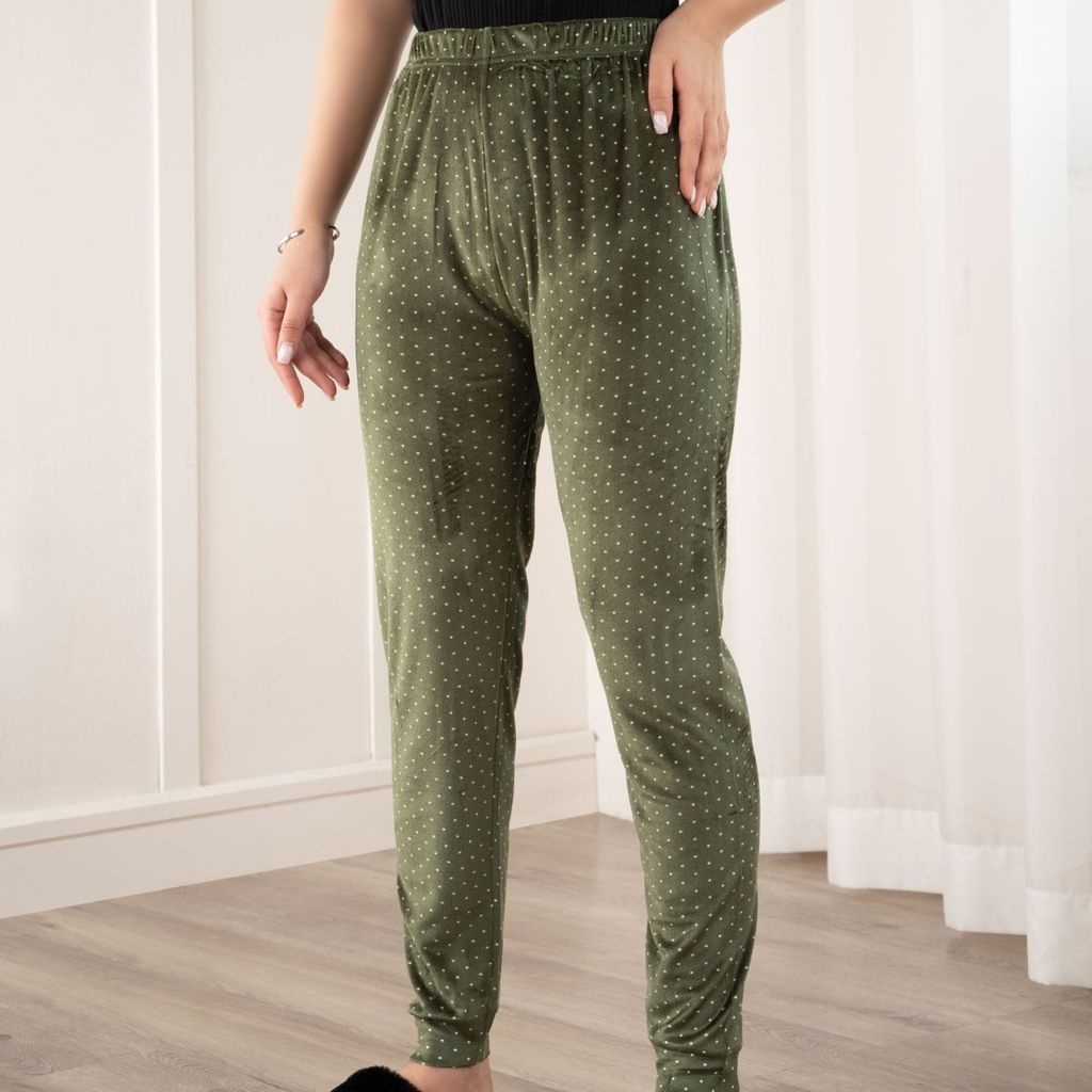 فروش اینترنتی شلوار مخمل خالدار لوتوس