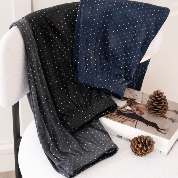 شلوار مخمل خالدار لوتوس