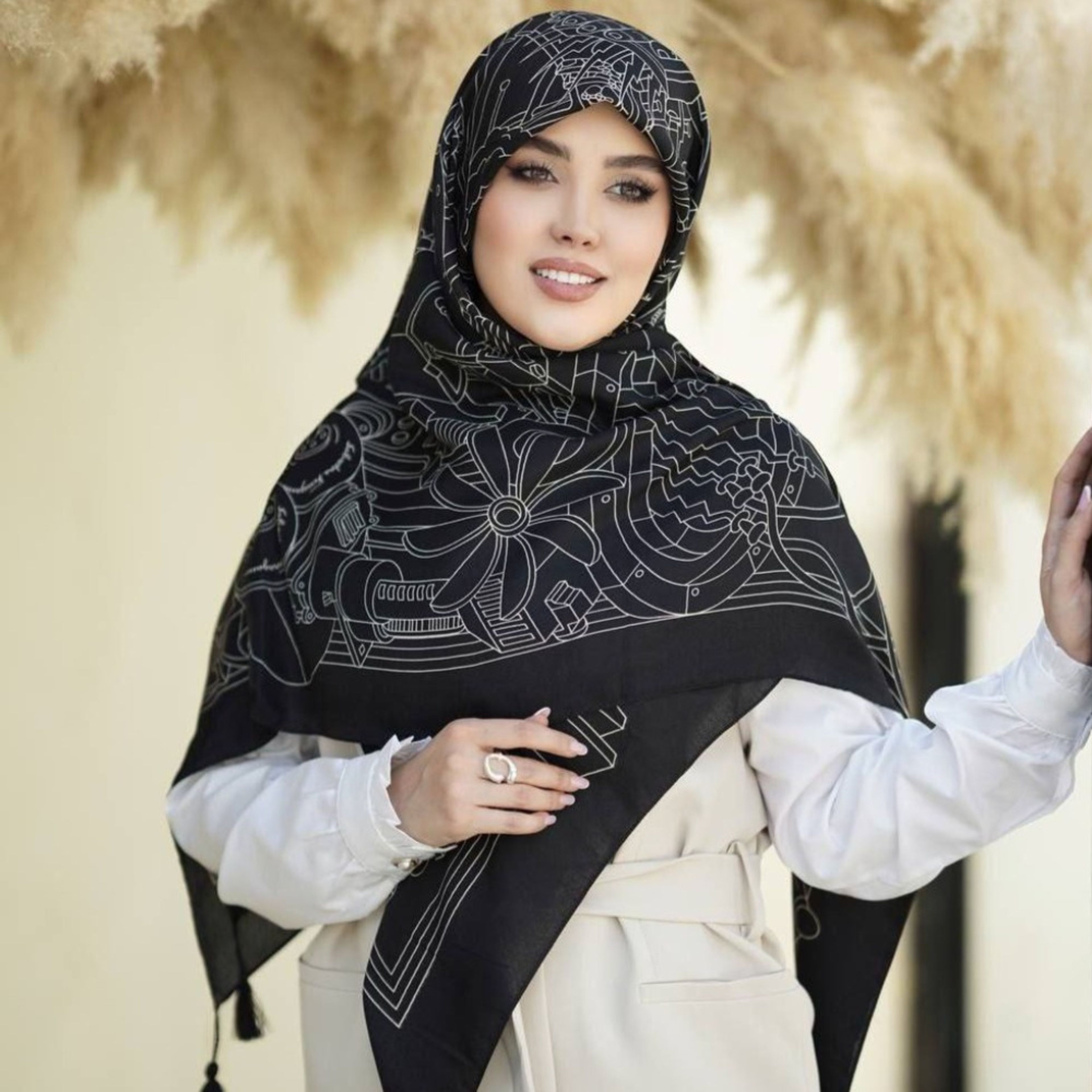 خرید انلاین روسری پاییزه قواره 120