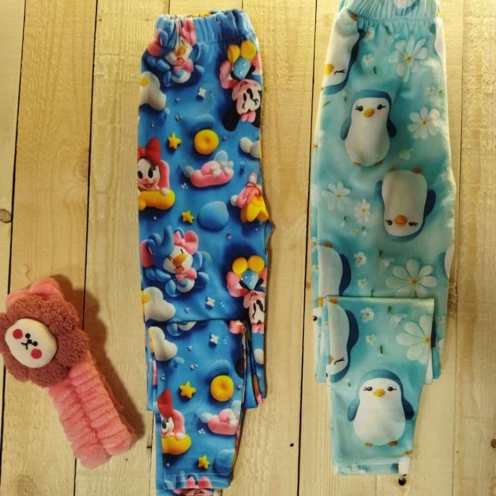 خرید اینترنتی شلوار مخمل سه بعدی دخترانه سایز 70