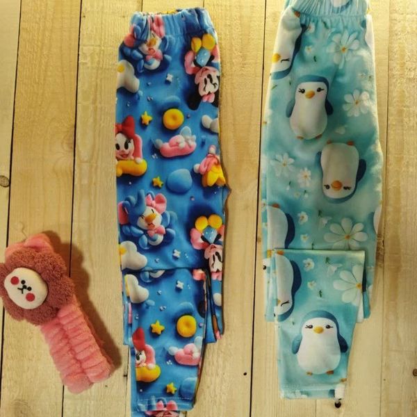 شلوار مخمل سه بعدی دخترانه سایز 70