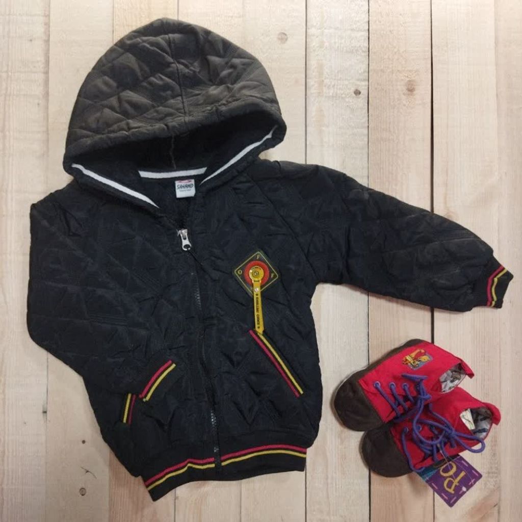 خرید اینترنتی کاپشن پسرانه طرح لوزی