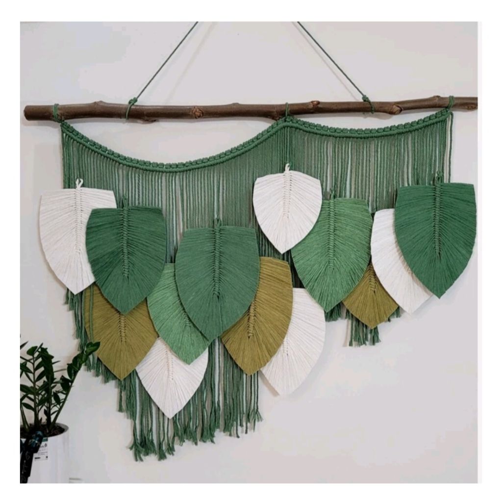 خرید اینترنتی دبوارکوب برگ اویز مکرومه طرح رادین