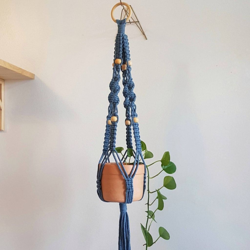 قیمت هولدر مکرومه گلدان طرح روشا