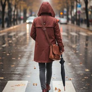 خرید آنلاین بارونی آستردار مدل رنا مشکی