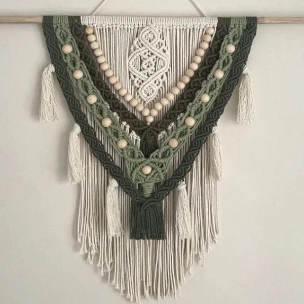 دیوارکوب‌اویز‌مکرومه بافی‌طرح پارسا