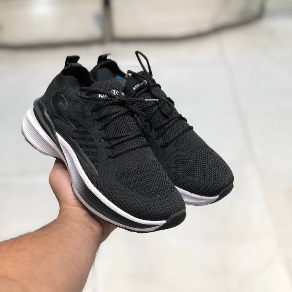 خرید اینترنتی کفش کشی جورابی زنانه مدل رانر رنگ مشکی