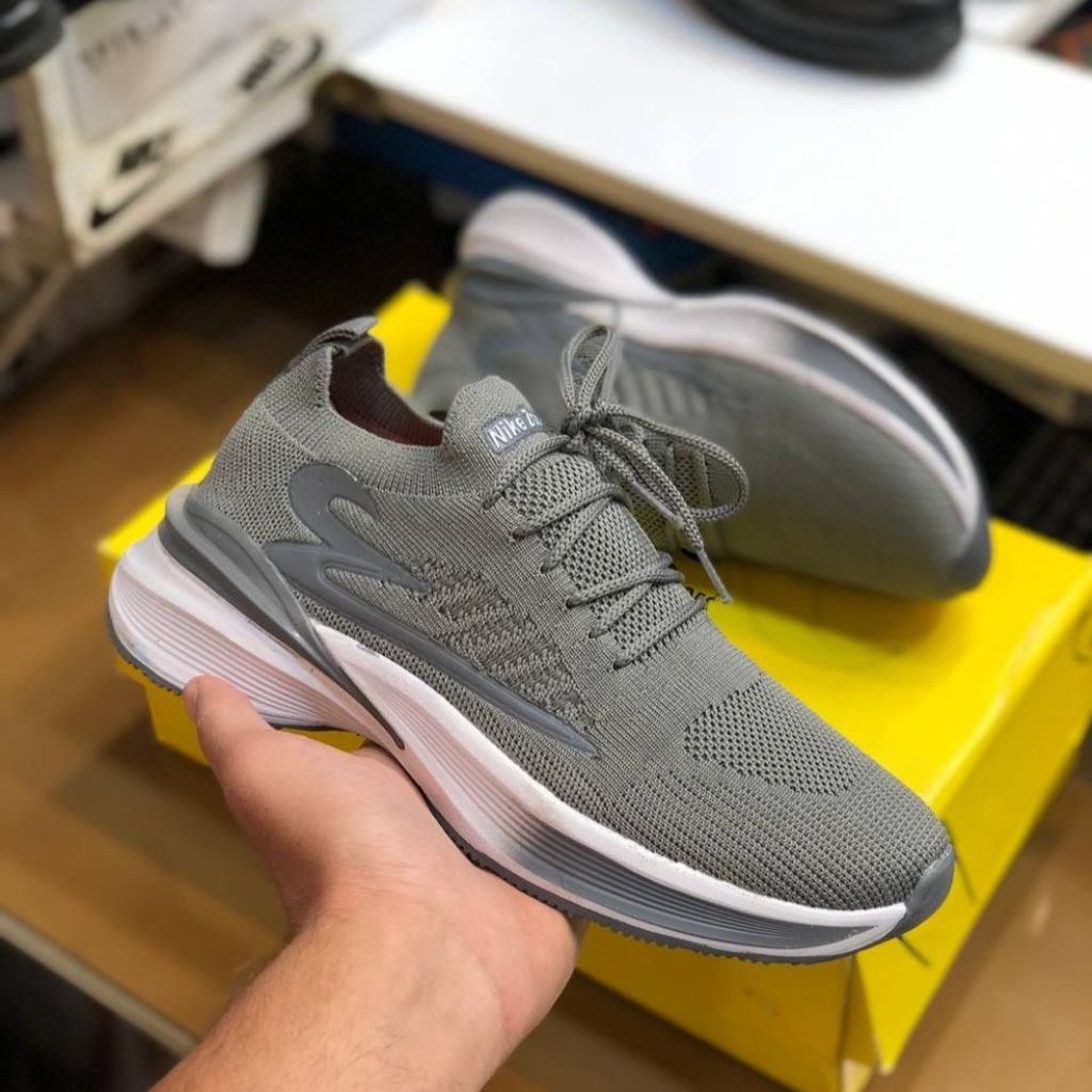 خرید انلاین کفش کشی جورابی زنانه مدل رانر رنگ طوسی