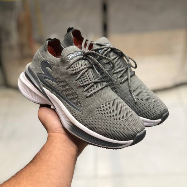 کفش کشی جورابی زنانه مدل رانر رنگ طوسی