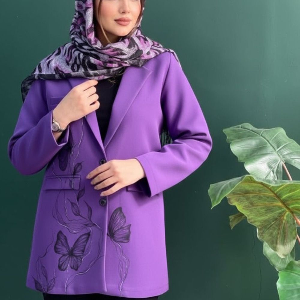قیمت ارزان کت‌کرپ نقاشی شده با دست