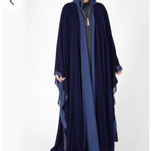 مانتو عبایی بلند مخمل مجلسی