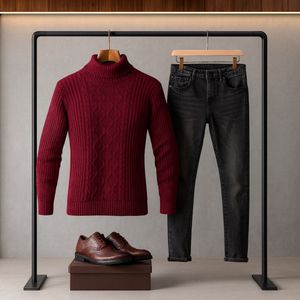 خرید اینترنتی پلیوربافت مردانه یقه اسکی مدل هاکان (در چند رنگ بندی)