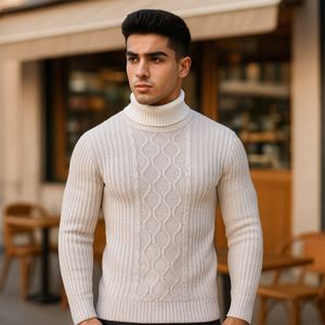 قیمت ارزان پلیوربافت مردانه یقه اسکی مدل هاکان (در چند رنگ بندی)