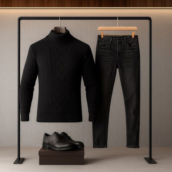 پلیوربافت مردانه یقه اسکی مدل هاکان (در چند رنگ بندی)