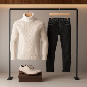 خرید انلاین پلیوربافت مردانه یقه اسکی مدل هاکان (در چند رنگ بندی)