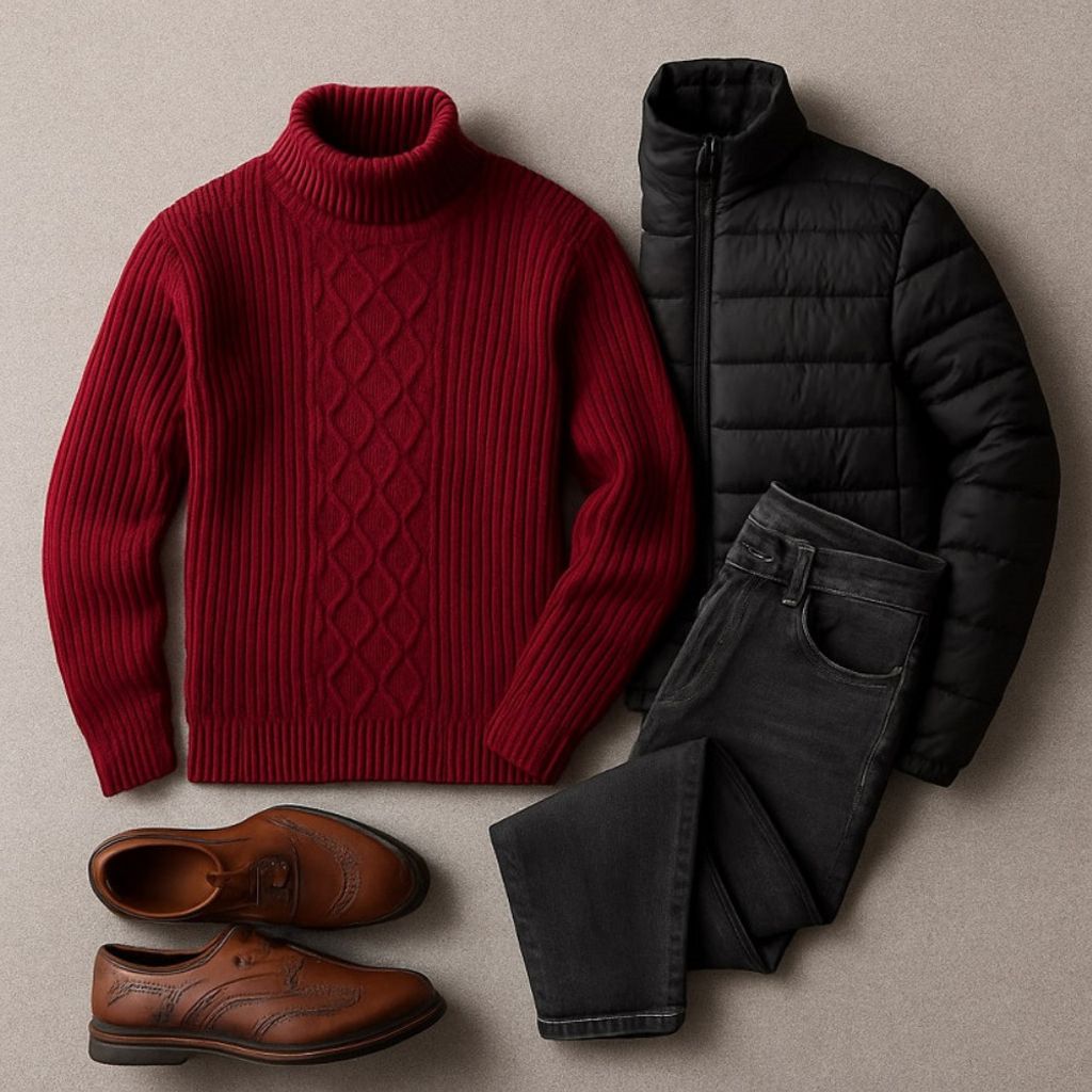 خرید آنلاین پلیوربافت مردانه یقه اسکی مدل هاکان (در چند رنگ بندی)