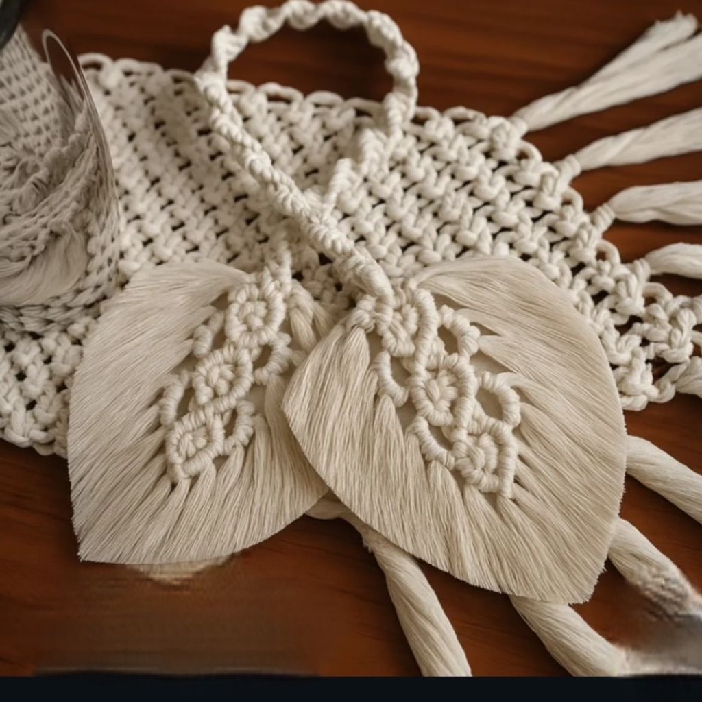 خرید انلاین هولدر پرده برگ مکرومه بافی