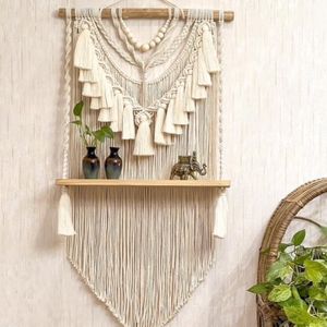 شلف دیواری مکرومه بافی مدل نورا