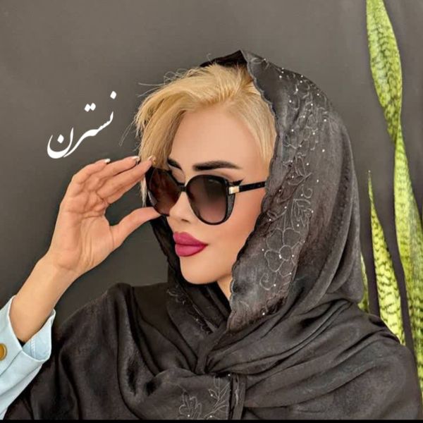 شال مشکی گلدوزی