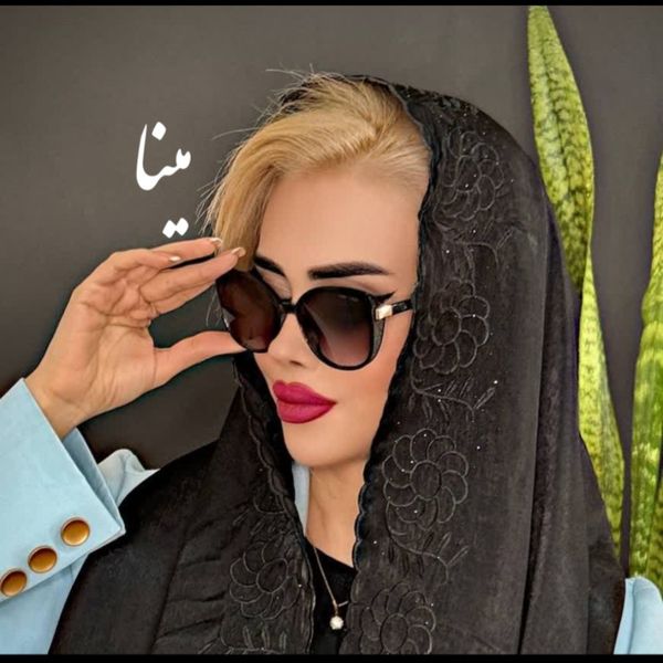 شال مشکی گلدوزی