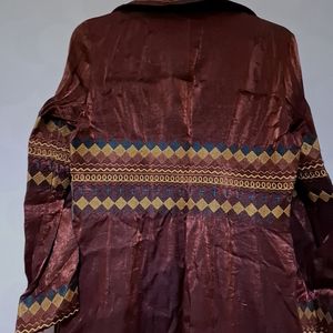 خرید آنلاین مانتو مجلسی طرح گلدوزی