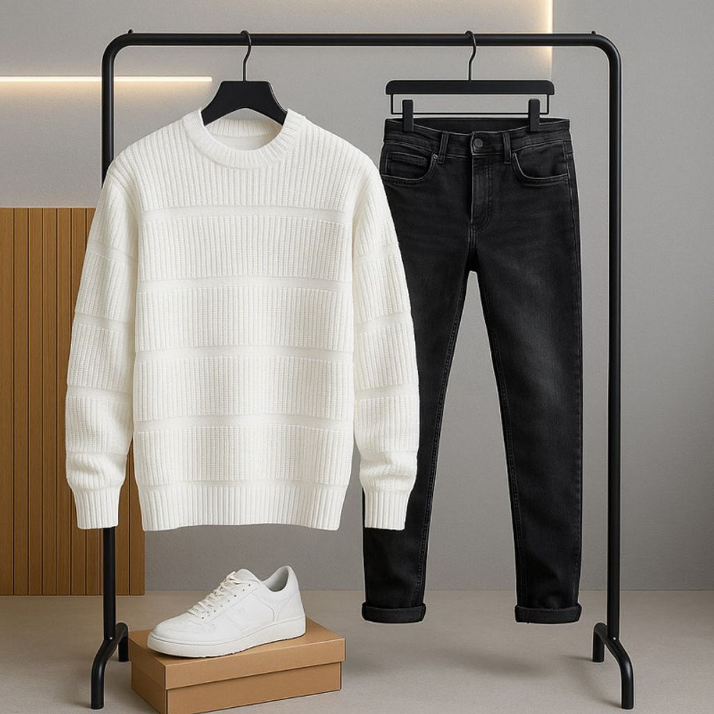 خرید انلاین پلیور بافت مردانه یقه گرد مدل Arman (در 2 رنگ بندی)