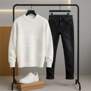 خرید انلاین پلیور بافت مردانه یقه گرد مدل Arman (در 2 رنگ بندی)