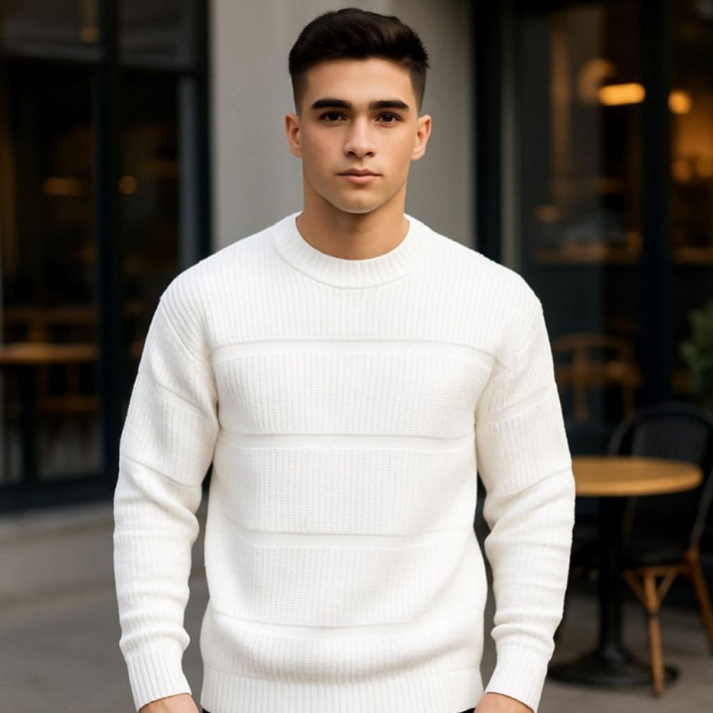 قیمت ارزان پلیور بافت مردانه یقه گرد مدل Arman (در 2 رنگ بندی)