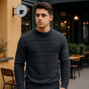 خرید انلاین پلیور بافت مردانه یقه گرد مدل Arman (در 2 رنگ بندی)